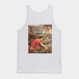 Maidens Picking Flowers by a Stream by John William Waterhouse Tank Top